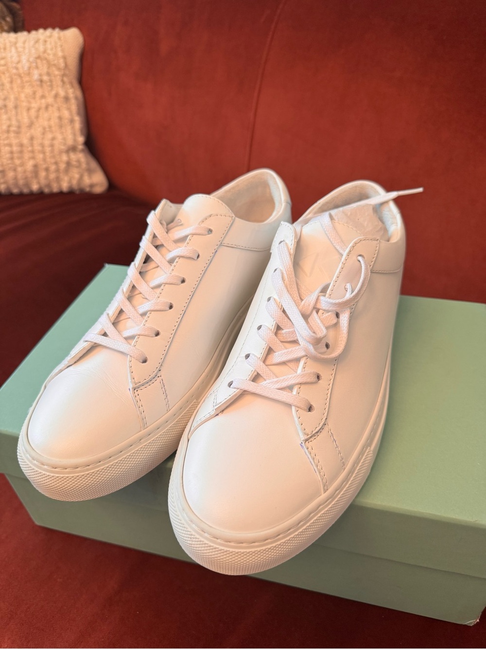 Classic Women's White Leather Lace Up Sneakers - Koio Capri Tripple White